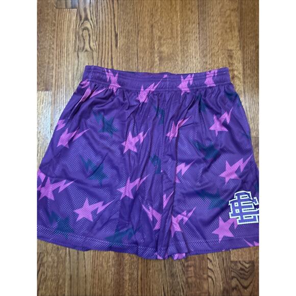 Eric Emanuel EE Star Mesh Shorts Men’s XL Purple Pink Allover Print - Picture 1 of 3